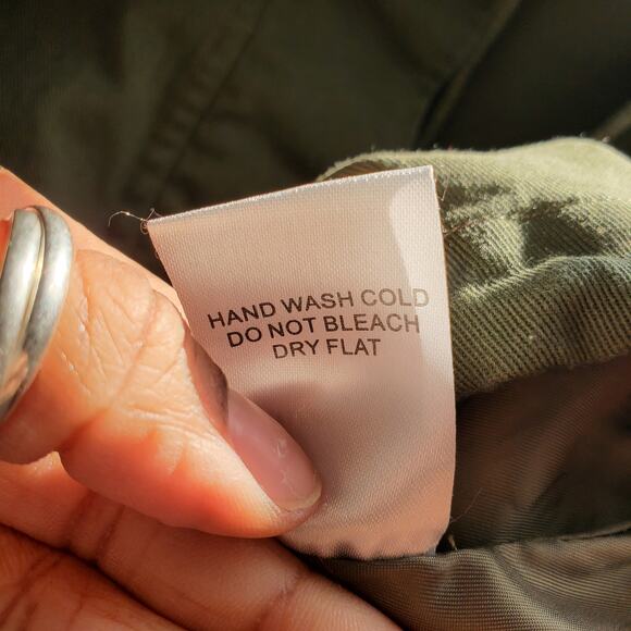 Navie Women's Green Bat Wing Short Canvas Jacket Size S - Picture 10 of 10